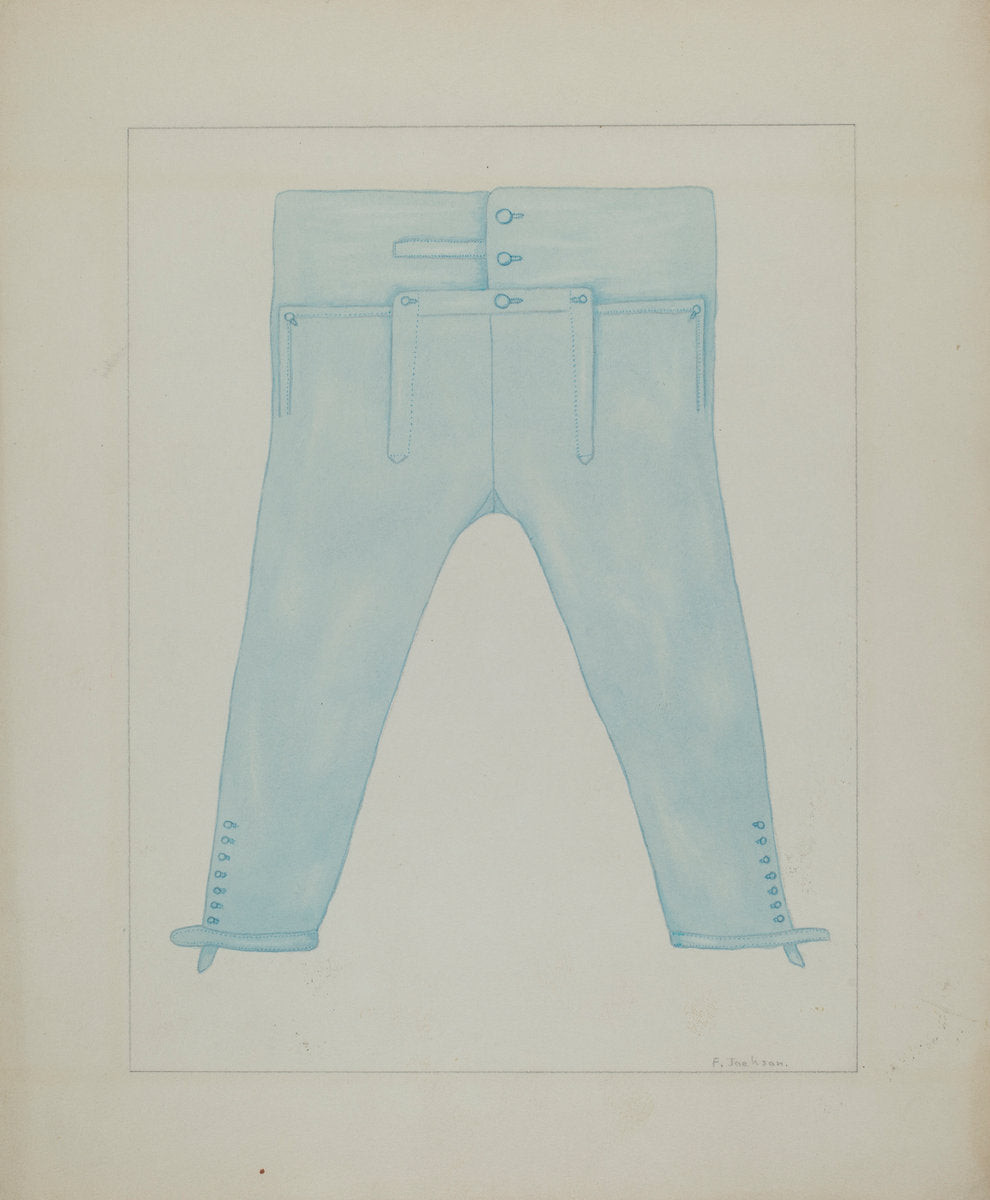 Trousers by Frederick Jackson (American, active c. 1935), 16X12"(A3)Poster Print