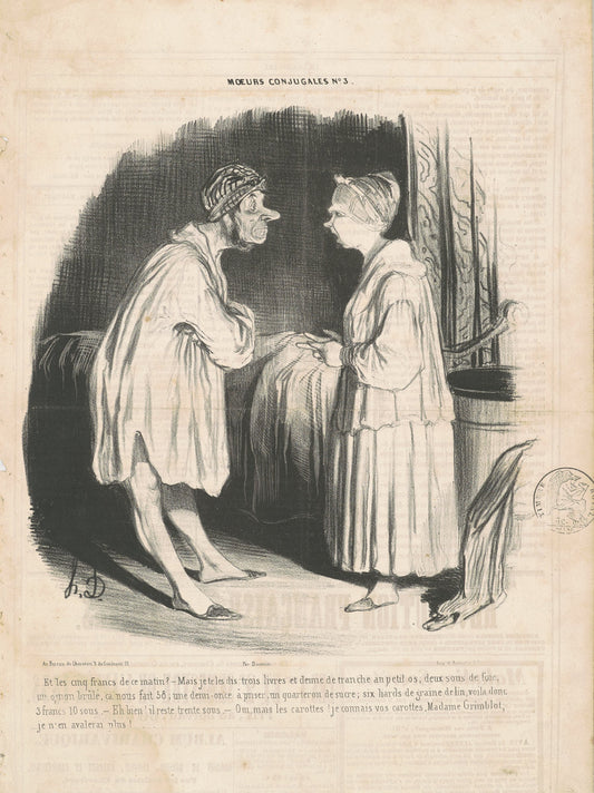 Et les cinq francs de ce matin? by Honoré Daumier (French, 1808 - 1879), 16X12"(A3)Poster Print