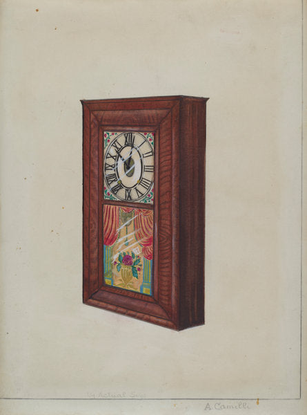 Wall Clock by Albert Camilli (American, active c. 1935), 16X12"(A3)Poster Print