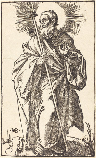Saint Thomas by Hans Baldung Grien (German, 1484/1485 - 1545), 16X12"(A3)Poster Print