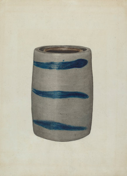 Stoneware Jar by Richard Barnett (American, active c. 1935), 16X12"(A3)Poster Print