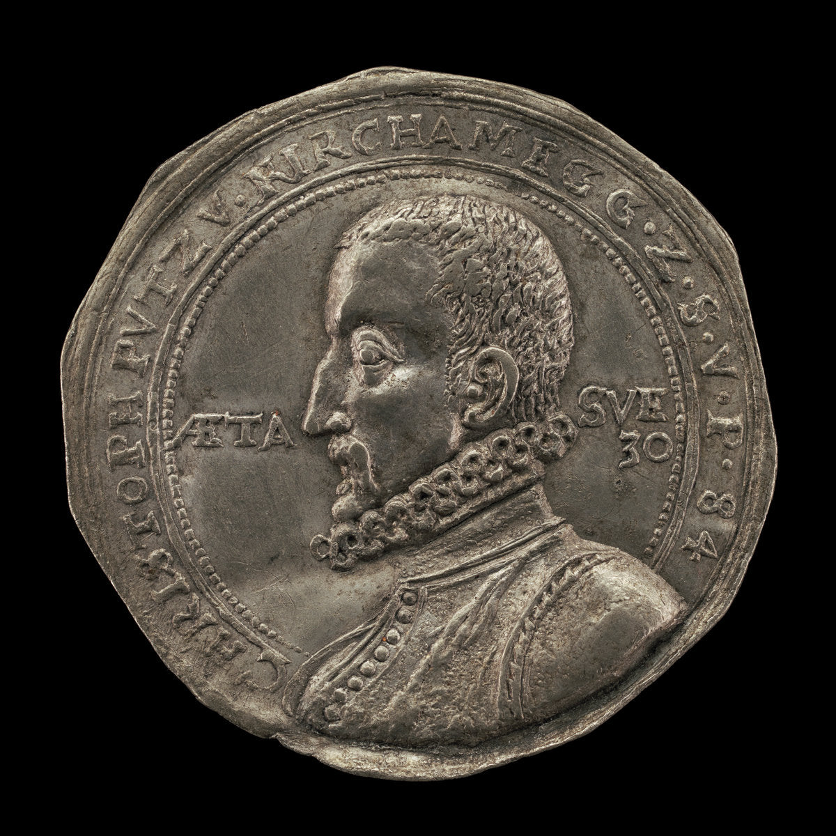 Christoph Putz von Kirchameg, Mint Master in Prague 1590 by Possibly Karl von Bieberstein (Austrian, active 1580s), 16X12"(A3)Poster Print