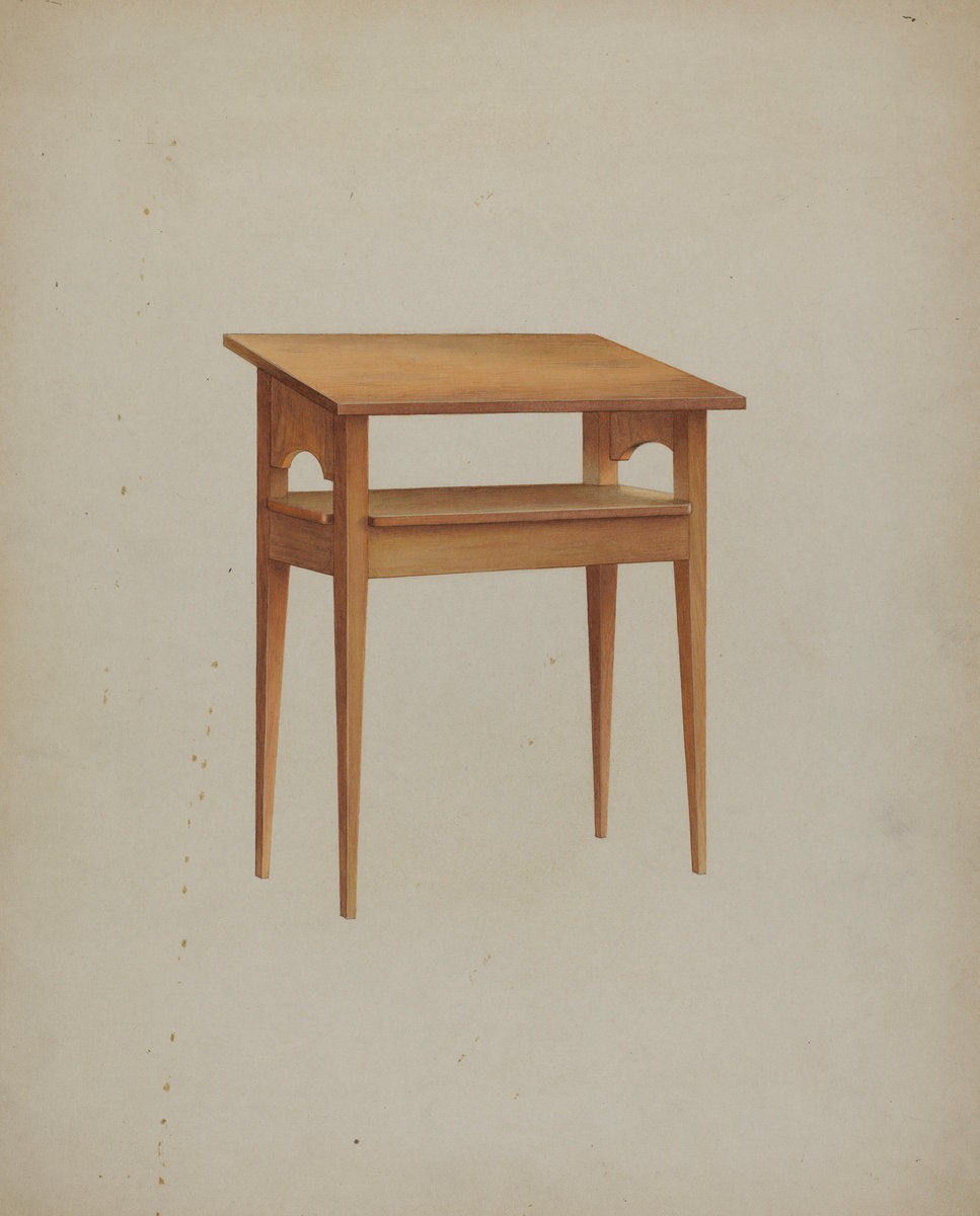 Shaker Dining Table by Winslow Rich (American, active c. 1935), 16X12"(A3)Poster Print