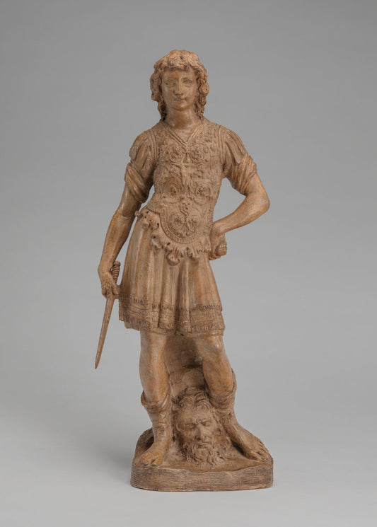 David by Master of the David and Saint John Statuettes (Florentine, active late 15th century - early 16th century), 16X12"(A3)Poster Print