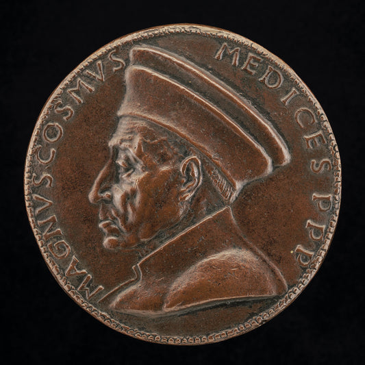 probably 1465/1469 by Florentine 15th Century (Cosimo de' Medici, 1389-1464, Pater Patriae [obverse]), 16X12"(A3)Poster Print