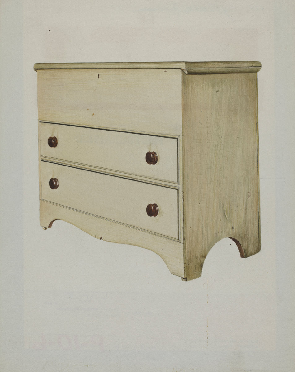 Shaker Blanket Chest by John Davis (American, active c. 1935), 16X12"(A3)Poster Print