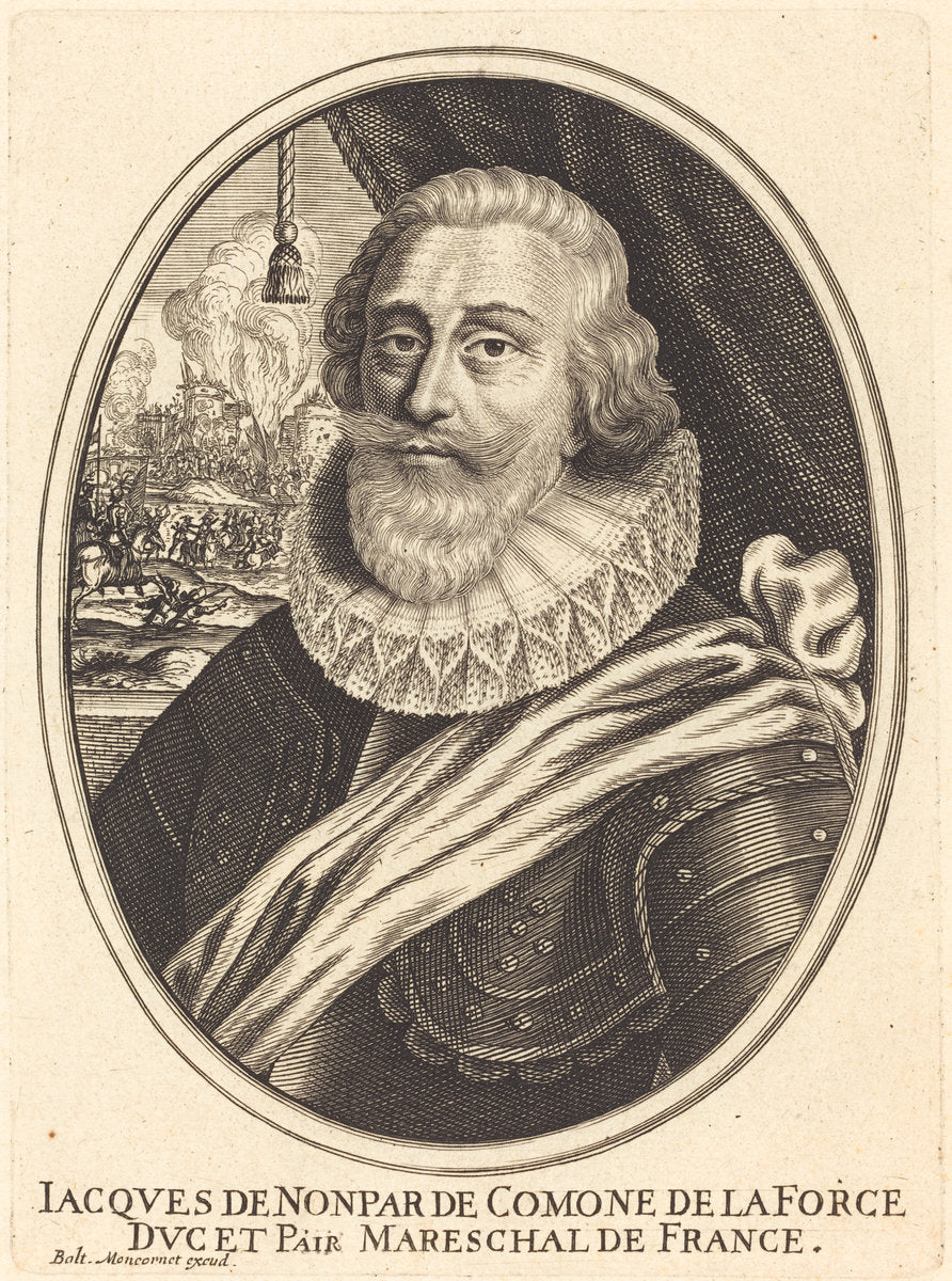 Jacques de la Force by Balthasar Moncornet (French, c. 1600 - 1668), 16X12"(A3)Poster Print