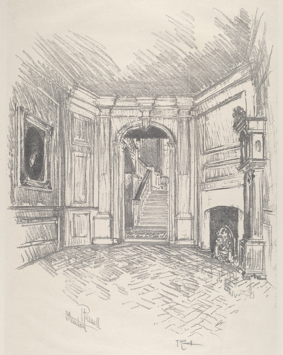 The Hall, Stenton by Joseph Pennell (American, 1857 - 1926), 16X12"(A3)Poster Print