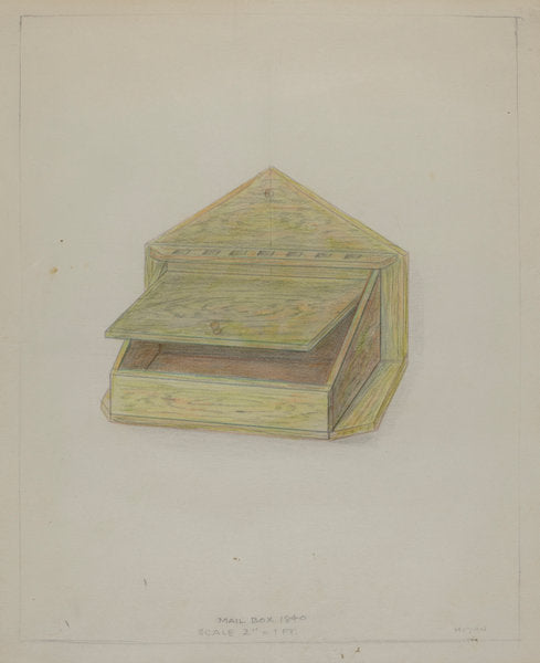 Mail Box by Franklin C. Moyan (American, active c. 1935), 16X12"(A3)Poster Print