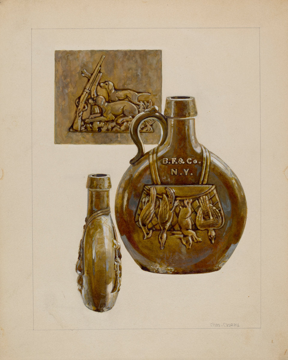 Liquor Bottle by Charles Caseau (American, active c. 1935), 16X12"(A3)Poster Print