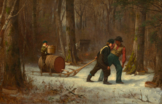 On Their Way to Camp by Eastman Johnson (American, 1824 - 1906), 16X12"(A3)Poster Print