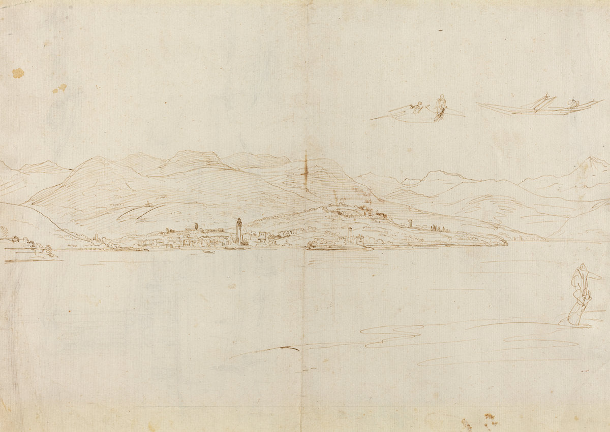Lago Maggiore by Gaspar van Wittel (Dutch, 1652/1653 - 1736), 16X12"(A3)Poster Print
