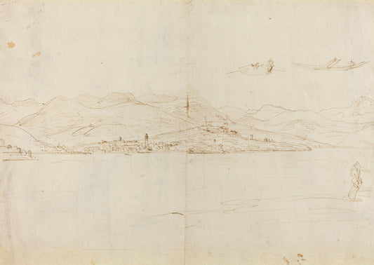 Lago Maggiore by Gaspar van Wittel (Dutch, 1652/1653 - 1736), 16X12"(A3)Poster Print