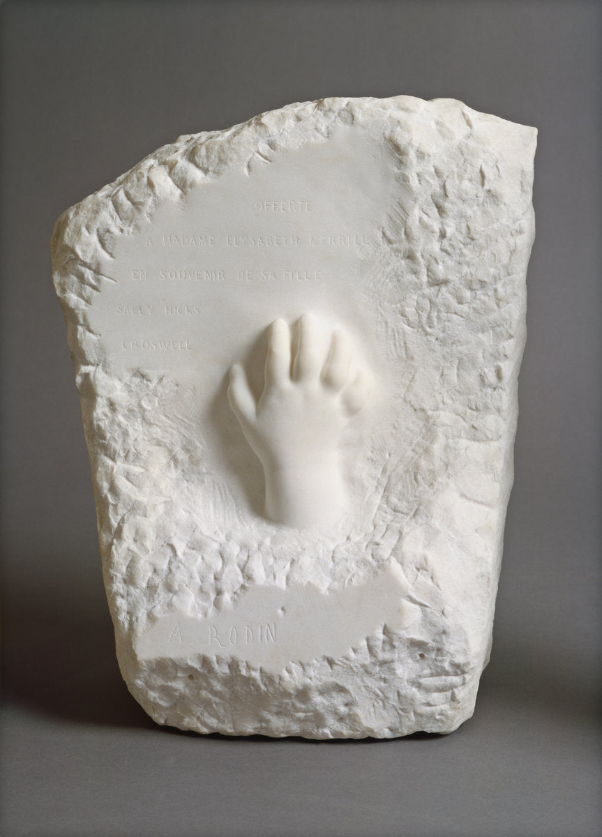 Memorial Relief (Hand of a Child) by Auguste Rodin (French, 1840 - 1917), 16X12"(A3)Poster Print