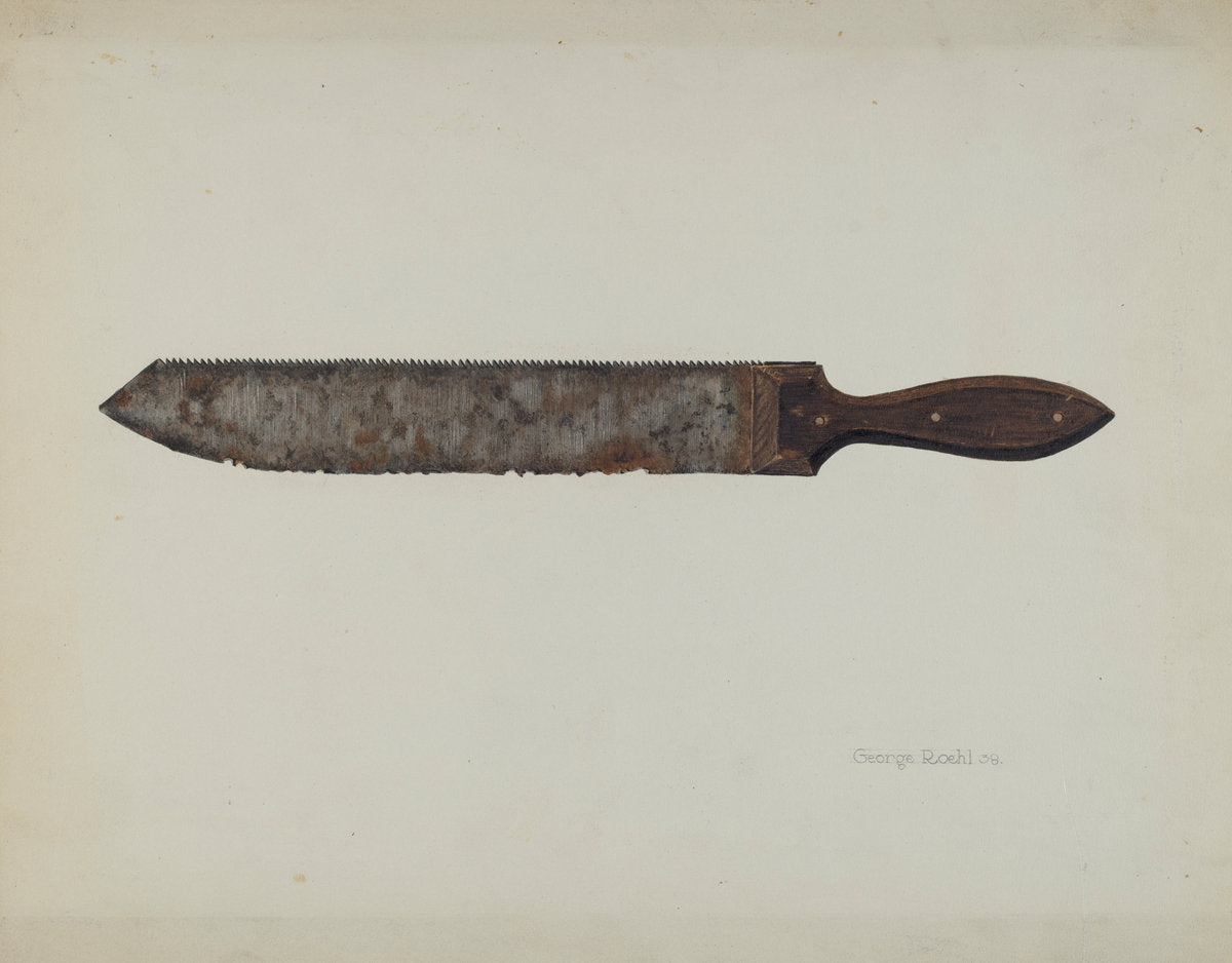 Combination Saw/Knife by George Roehl (American, active c. 1935), 16X12"(A3)Poster Print