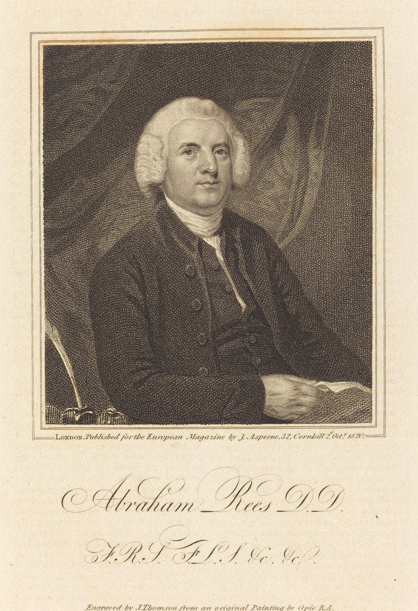 Abraham Rees, D.D. by James Thomson after John Opie (British, 1789 - 1850), 16X12"(A3)Poster Print