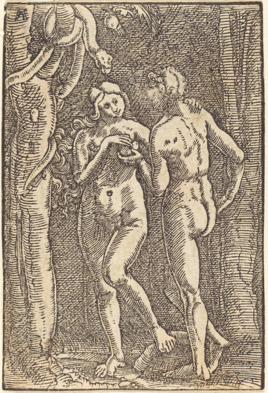 The Fall of Man by Albrecht Altdorfer (German, 1480 or before - 1538), 16X12"(A3)Poster Print