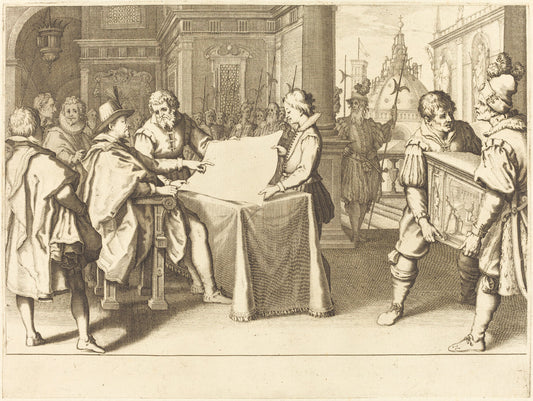 Restoration of the Duomo, Florence by Jacques Callot (French, 1592 - 1635), 16X12"(A3)Poster Print