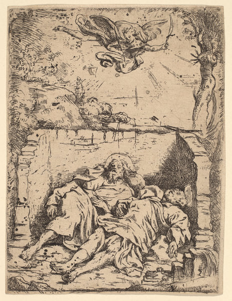 The Bodies of Saints Peter and Paul by Claude Vignon (French, 1593 - 1670), 16X12"(A3)Poster Print