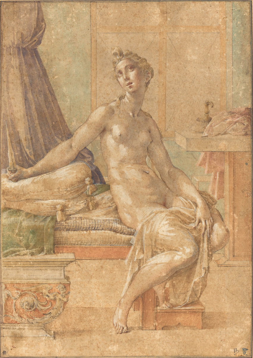 Lucretia by Parmigianino (Parmese, 1503 - 1540), 16X12"(A3)Poster Print