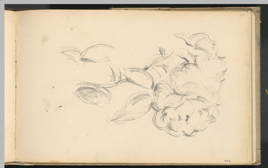 Peonies by Paul Cézanne (French, 1839 - 1906), 16X12"(A3)Poster Print