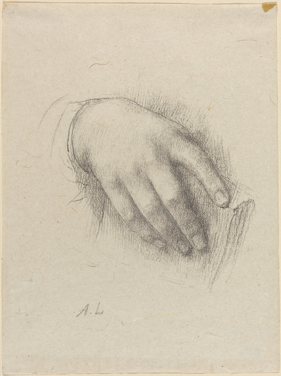The Hand of the Artist's Daughter by Alphonse Legros (French, 1837 - 1911), 16X12"(A3)Poster Print