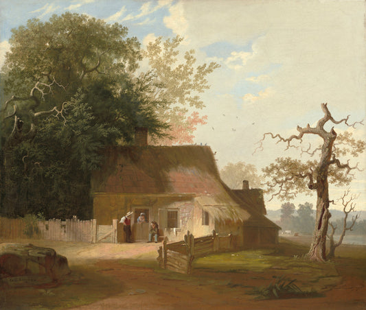 Cottage Scenery by George Caleb Bingham (American, 1811 - 1879), 16X12"(A3)Poster Print
