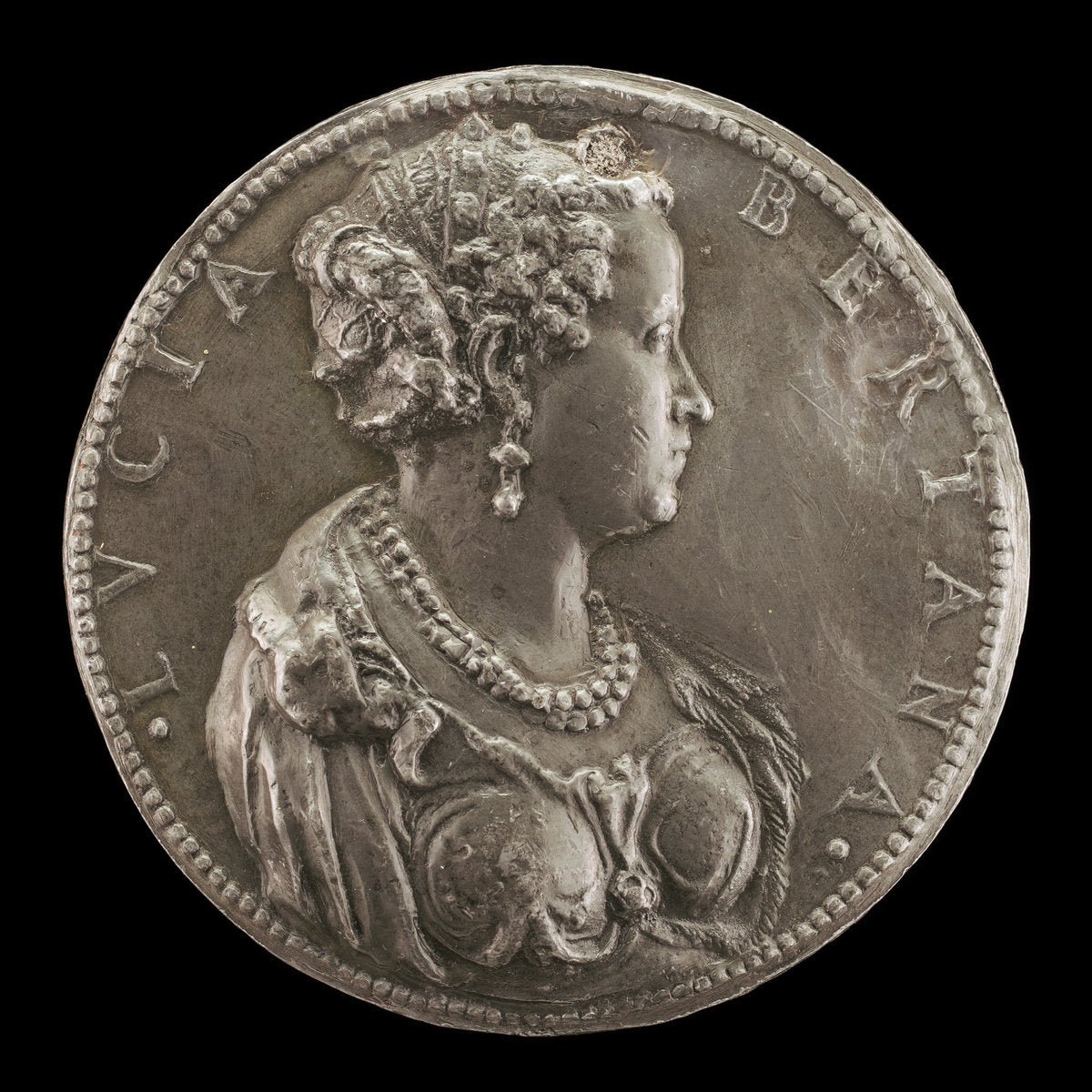 c. 1550/1575 by Italian 16th Century (Lucia dall'Oro, 1521-1567, Bolognese Poet, Wife of Gurone Bertano [obverse]), 16X12"(A3)Poster Print