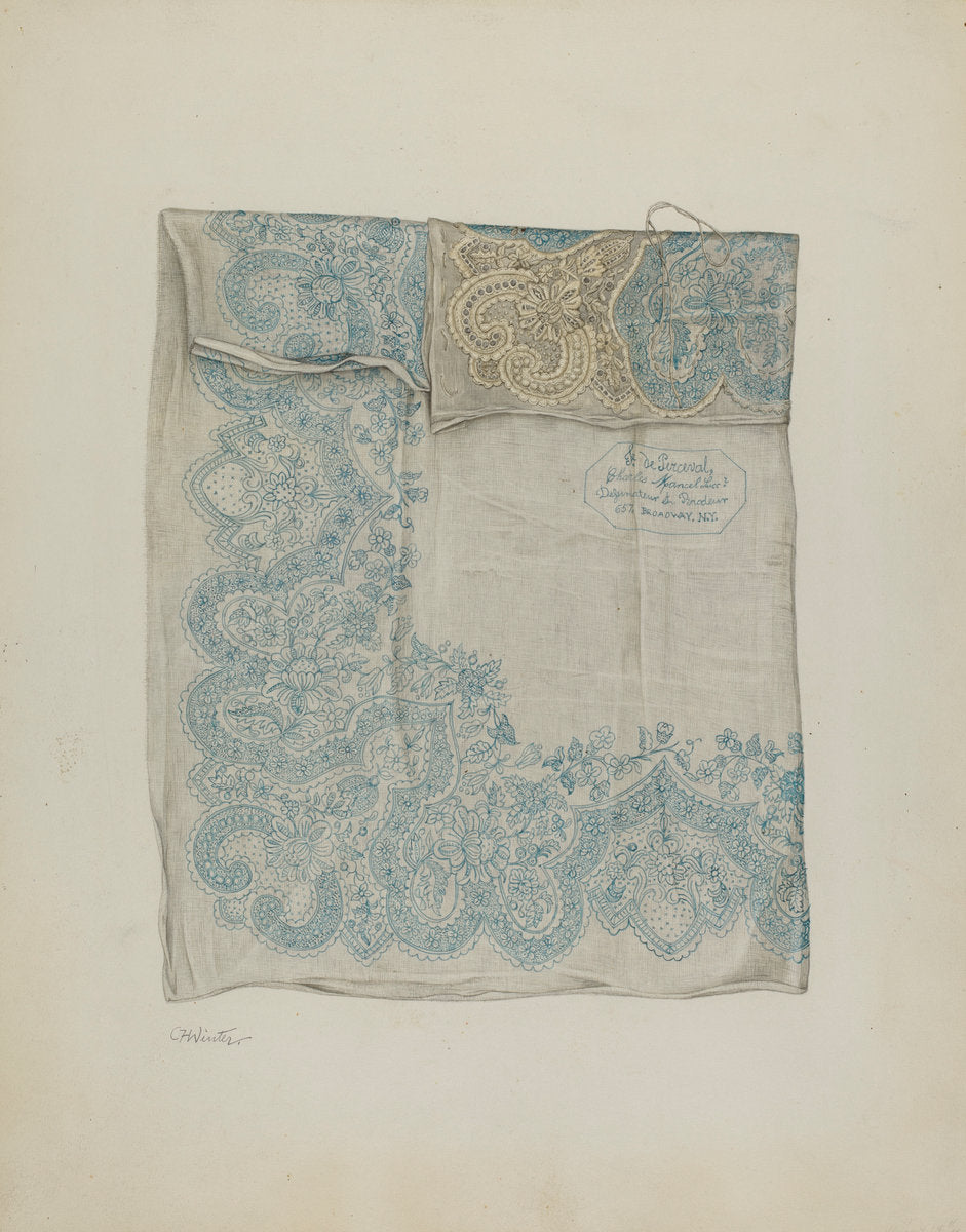 Handkerchief by Charlotte Winter (American, active c. 1935), 16X12"(A3)Poster Print