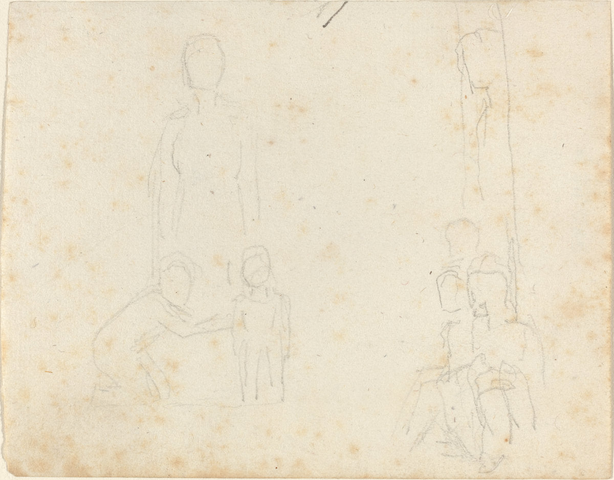 Two Groups of Figures by John Flaxman (British, 1755 - 1826), 16X12"(A3)Poster Print