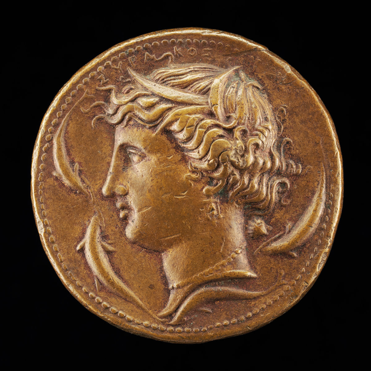 Head of Arethusa [obverse] by Giovanni da Cavino (Paduan, 1500 - 1570), 16X12"(A3)Poster Print