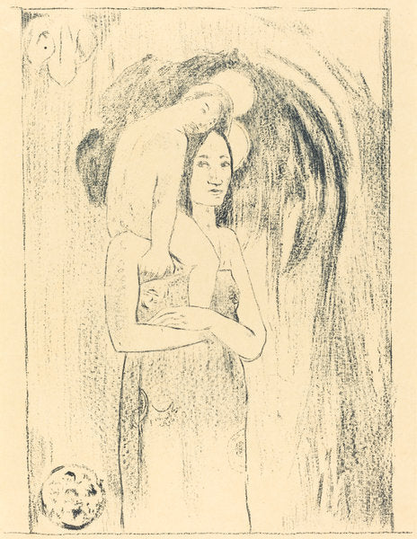 Ia Orana Maria (We Greet Thee, Mary) by Paul Gauguin (French, 1848 - 1903), 16X12"(A3)Poster Print