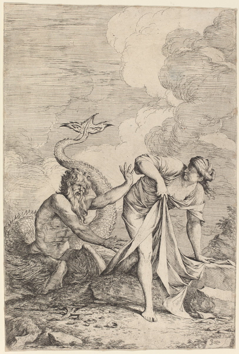 Glaucus and Scylla by Salvator Rosa (Italian, 1615 - 1673), 16X12"(A3)Poster Print