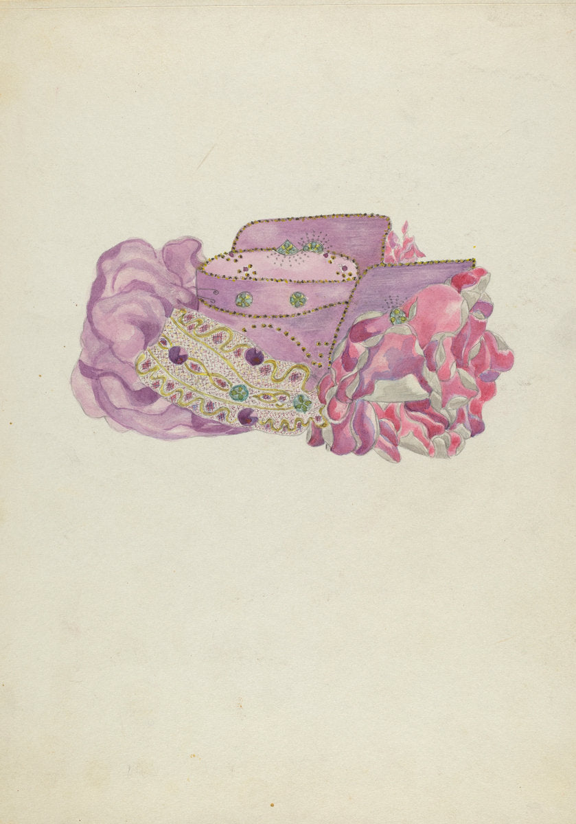 Hat by Mae Szilvasy (American, active c. 1935), 16X12"(A3)Poster Print