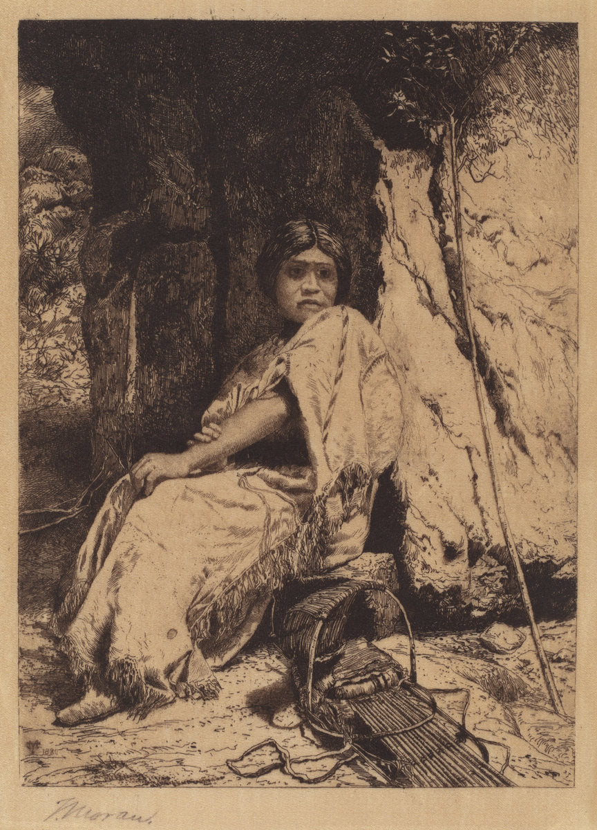 The Empty Cradle by Thomas Moran (American, born England, 1837 - 1926), 16X12"(A3)Poster Print