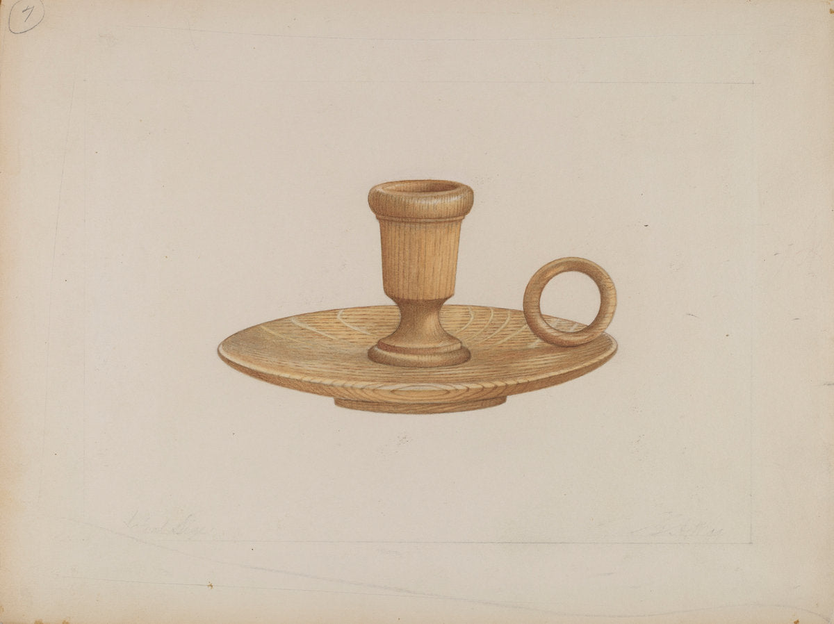 Candle Holder by Arthur Wegg (American, active c. 1935), 16X12"(A3)Poster Print
