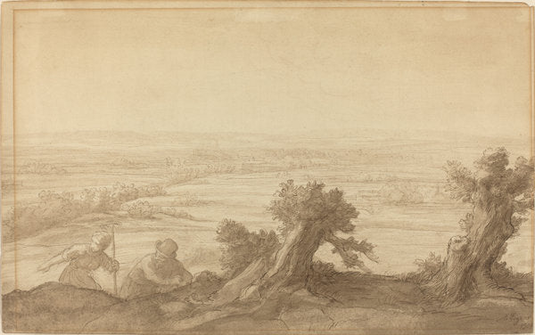 View over Flat Country by Alphonse Legros (French, 1837 - 1911), 16X12"(A3)Poster Print