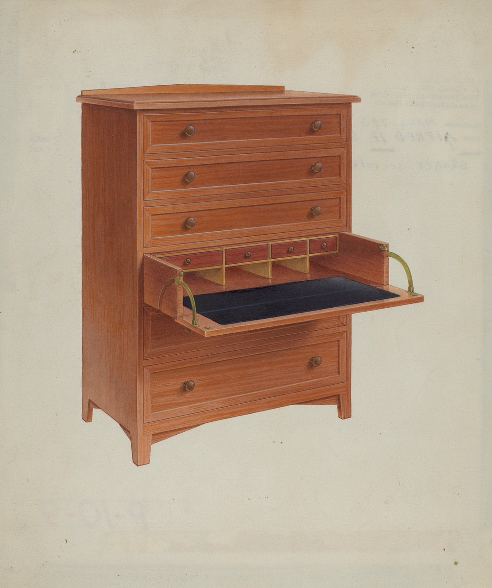 Shaker Secretary by Alfred H. Smith (American, active c. 1935), 16X12"(A3)Poster Print
