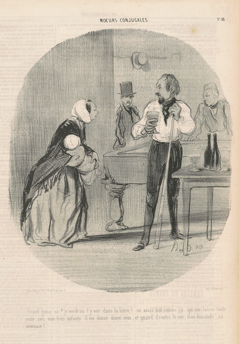 Grand Gueux va! je voudrais t'y voir by Honoré Daumier (French, 1808 - 1879), 16X12"(A3)Poster Print