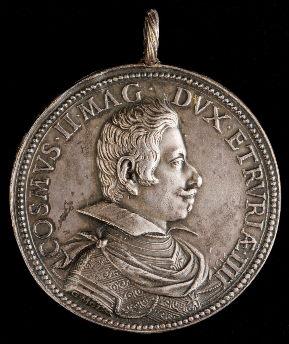 Cosimo II de' Medici, 1590-1621, 4th Grand Duke of Tuscany 1609 [obverse] by Gaspare Mola (Florentine, 1567/1571 - 1640), 16X12"(A3)Poster Print