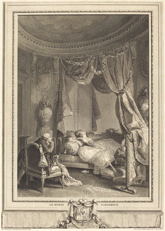 Le roman dangereux by Isidore-Stanislas Helman after Nicolas Lavreince (French, 1743 - 1806/1810), 16X12"(A3)Poster Print