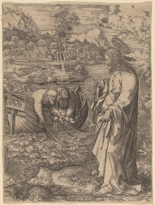 Christ Summoning Peter by Dirk Jacobsz Vellert (Flemish, active 1511/1544), 16X12"(A3)Poster Print