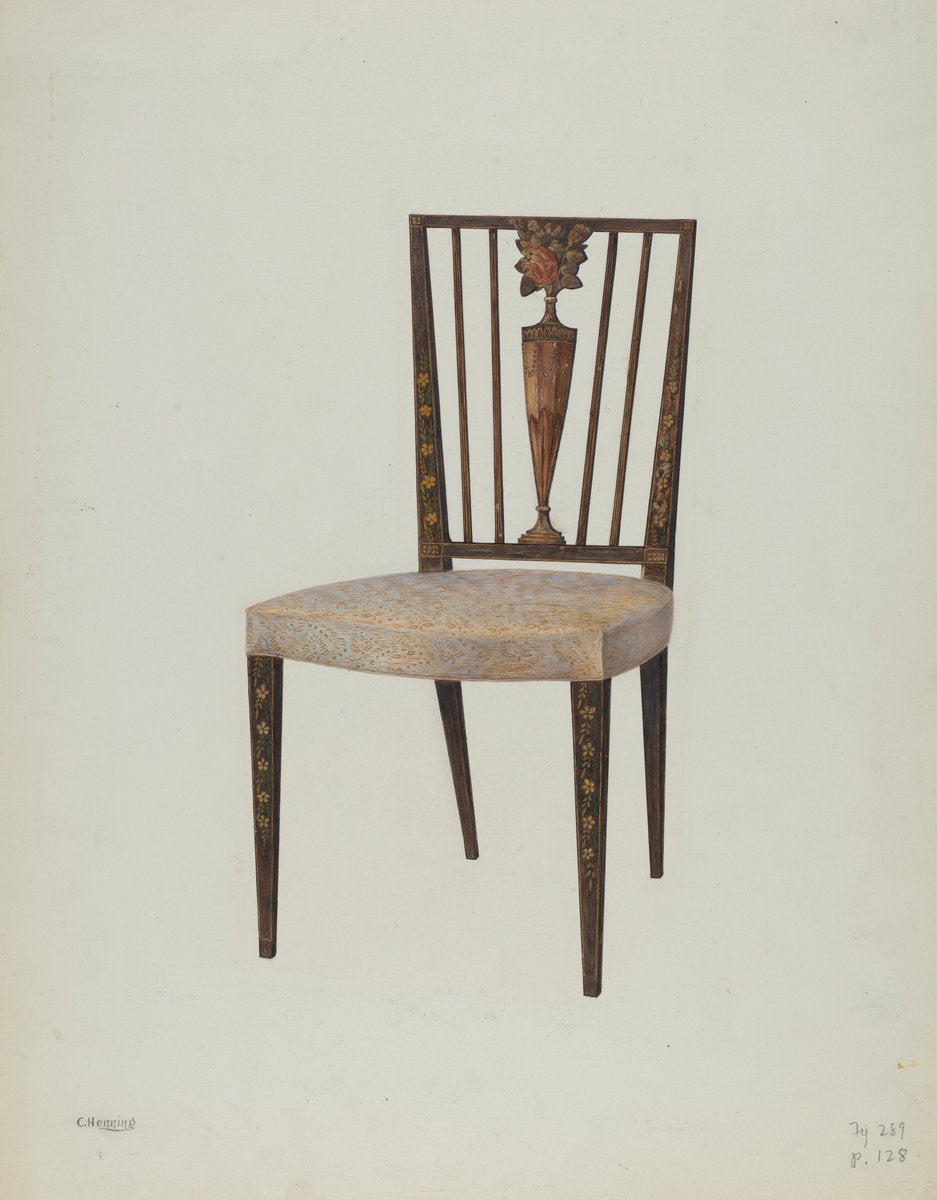 Side Chair by Charles Henning (American, active c. 1935), 16X12"(A3)Poster Print