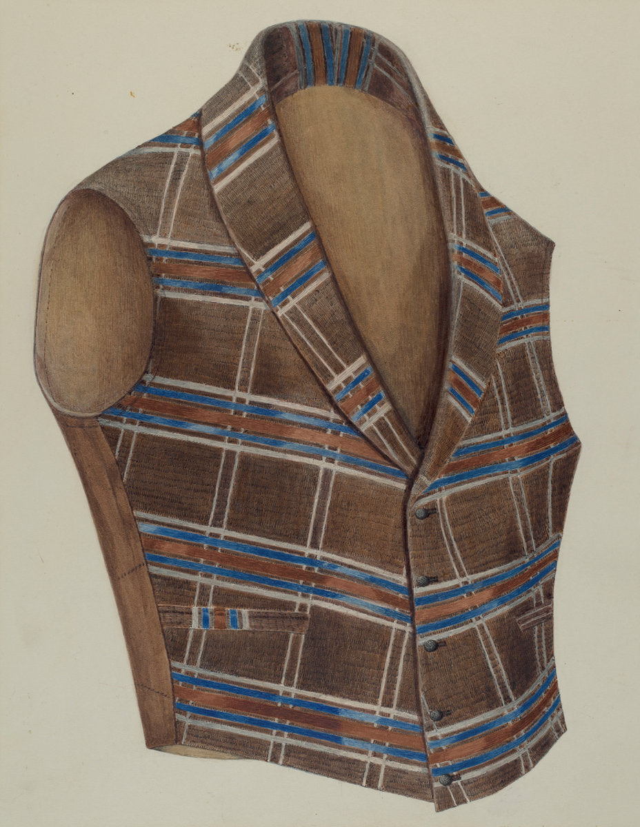 Waistcoat by Julie C. Brush (American, active c. 1935), 16X12"(A3)Poster Print