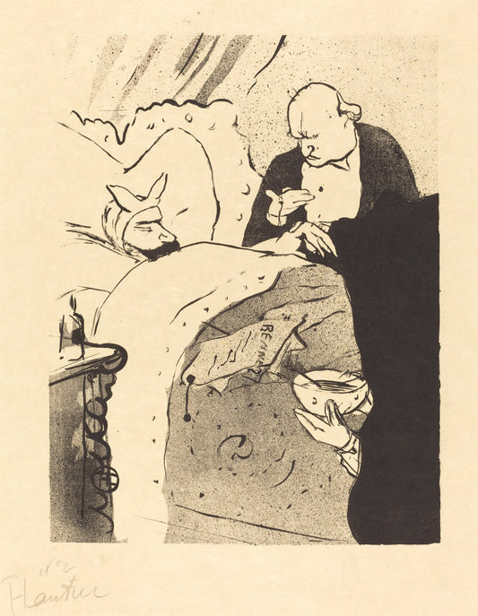 Sick Carnot! (Carnot malade!) by Henri de Toulouse-Lautrec (French, 1864 - 1901), 16X12"(A3)Poster Print