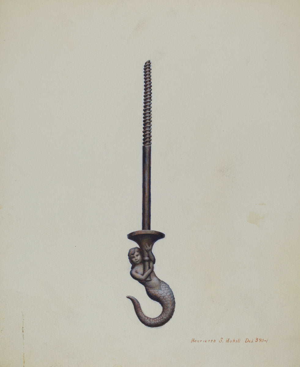 Ceiling Hook by Henrietta S. Hukill (American, active c. 1935), 16X12"(A3)Poster Print