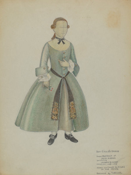 Boy's Dress by Tabea Hosier (American, active c. 1935), 16X12"(A3)Poster Print