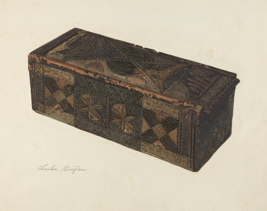 Carved Box by Charles Garjian (American, active c. 1935), 16X12"(A3)Poster Print