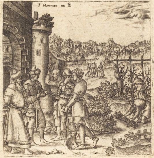 The Parable of the Laborers in the Vineyard by Léonard Gaultier (French, 1561 - 1641), 16X12"(A3)Poster Print