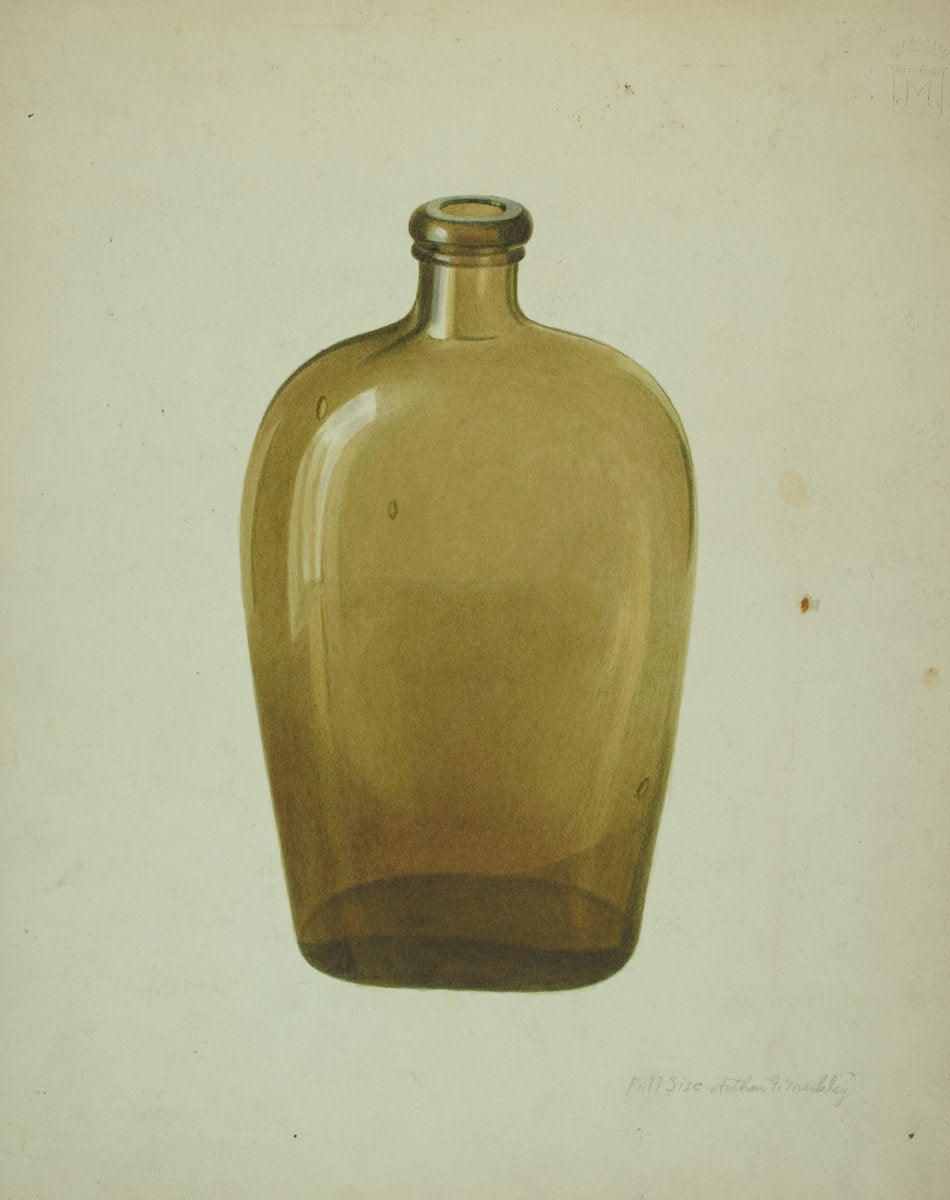 Liquor Flask by Arthur G. Merkley (American, active c. 1935), 16X12"(A3)Poster Print